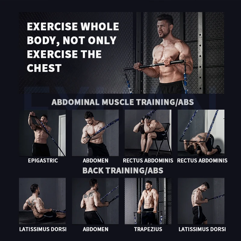 Эспандер для грудной клетки 36-90 кгРемень растягивающий грудь отжимание