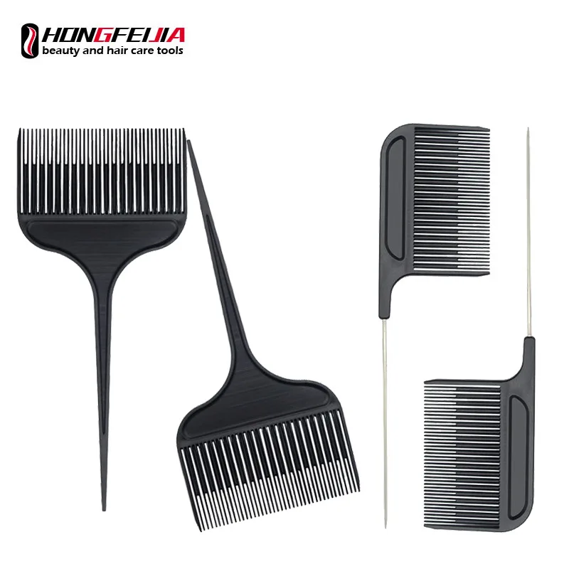 

Large and Small Toothed Steel Needle-point Tail Comb Trendy Comb Tip-tail Hair Highlighting Comb Hair Dye Brush for Stylist