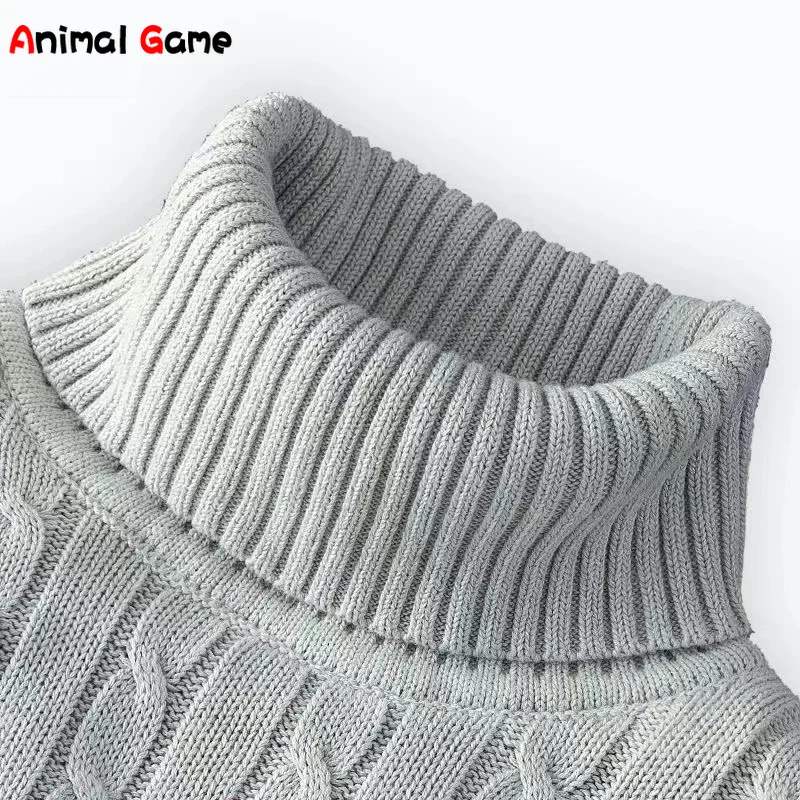 

Autum Black Turtleneck Sweaters Men's Warm Sweater Pullover Women Pullovers Neck Man Turtlenecks Winter Cashmere Outdoor