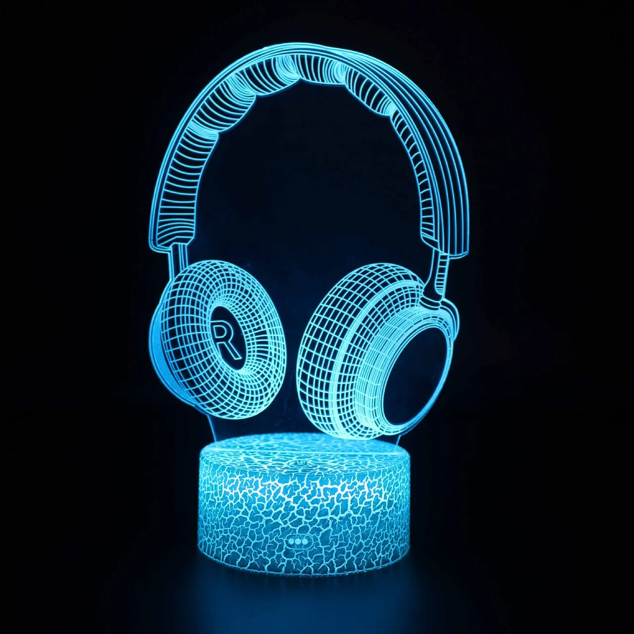 

Nighdn Headphone 3D Night Light Touch 7 Colors Table Lamp Gaming Room Decor Creative LED Illuison Gift Earphone Nightlight