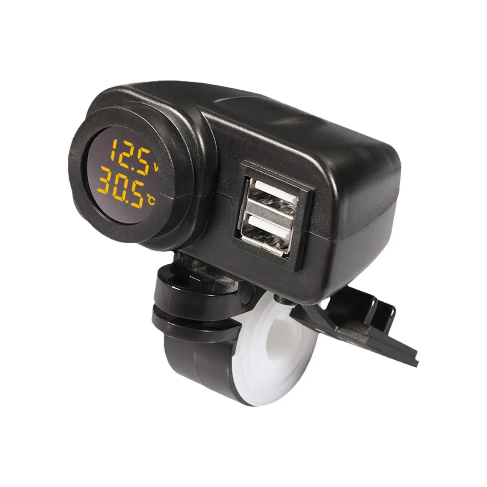 

Motorcycle Digital Display Dual USB Mobile Phone Fast Voltmeter Thermometer Charger Phone Socket Mobile Display Charger P9S0