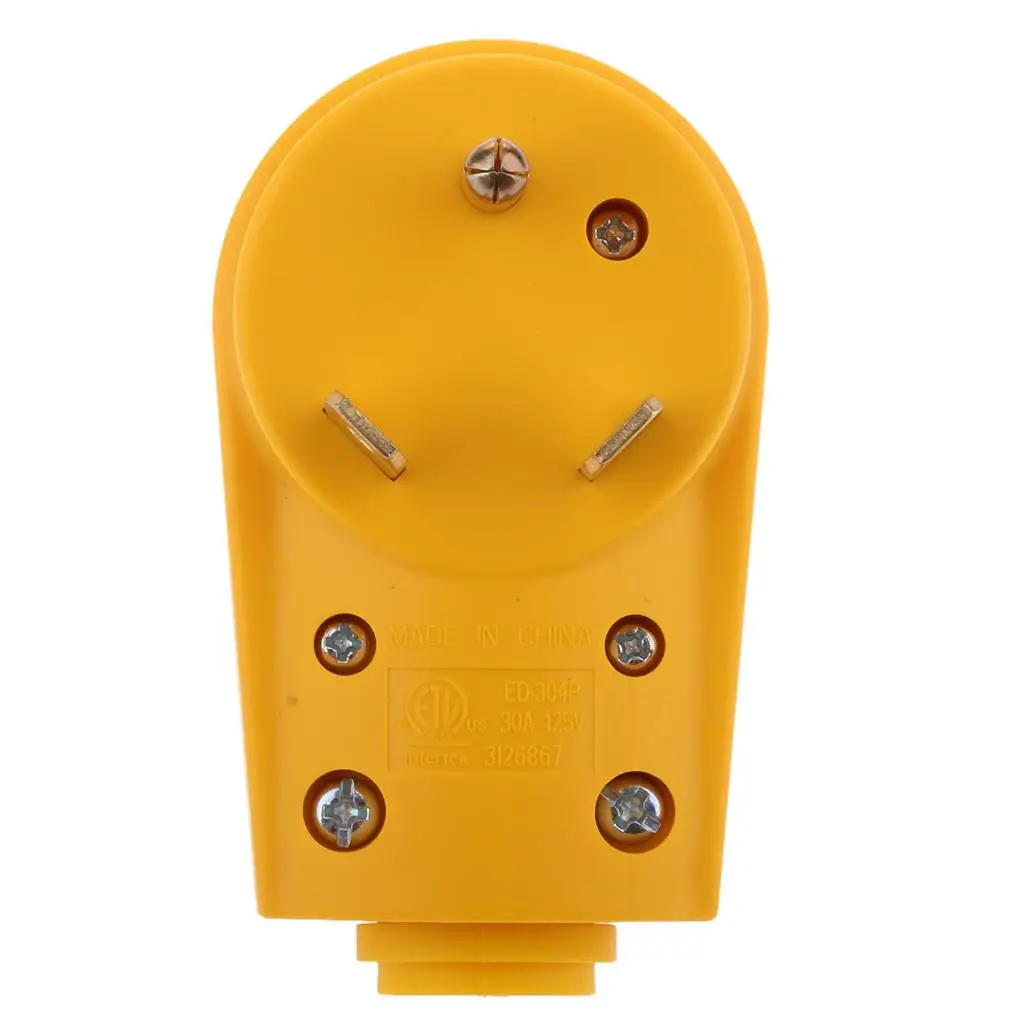 

125V 30 AMP Plug RV Replacement 10AWG/3C Connector Heavy Duty Handle