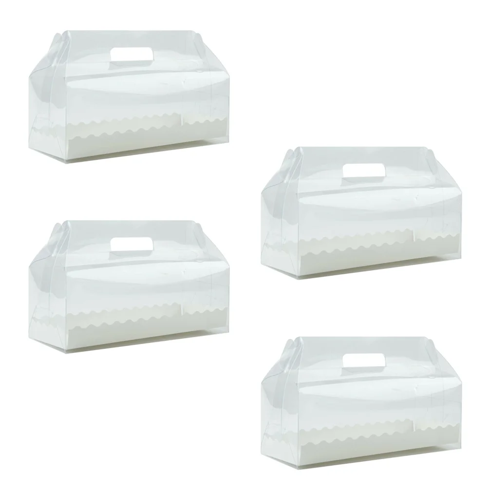 

Cake Box Roll Container Cupcake Bakery Packing Boxes Sandwich Clear Clamshell Containers Portable Gift Carriers Transparent