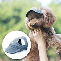 dog cap adjustable puppy baseball hat with ear holes outdoor sports pet sunhat chihuahua french bulldog visor hat pet supplies