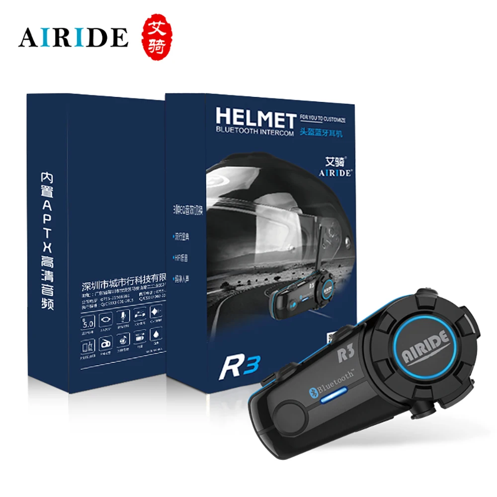 Bluetooth-гарнитура Airide R3 мотоциклетная со встроенным FM-радио и поддержкой MP3 |