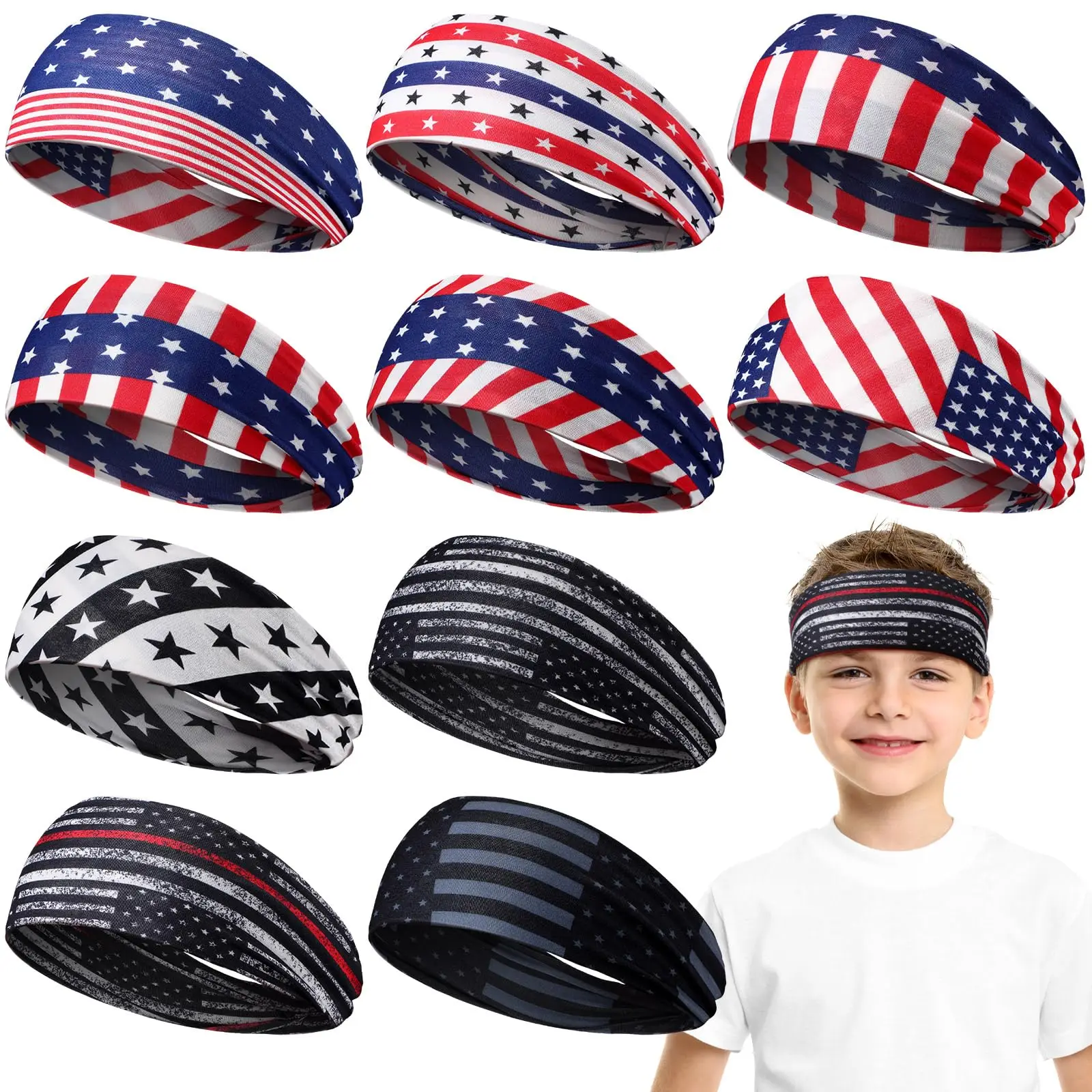 Спортивная нескользящая спортивная повязка на голову для мальчиков эластичная