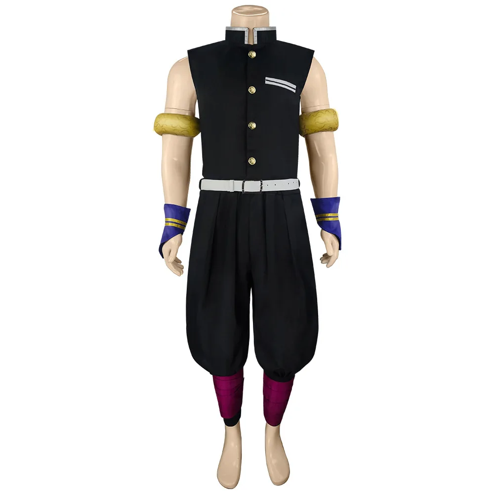 Anime Season 2 Demon Slayer Kimetsu no Yaiba Uzui Tengen Cosplay Costume Uniform Set Halloween Carnival Christmas Party Clothes
