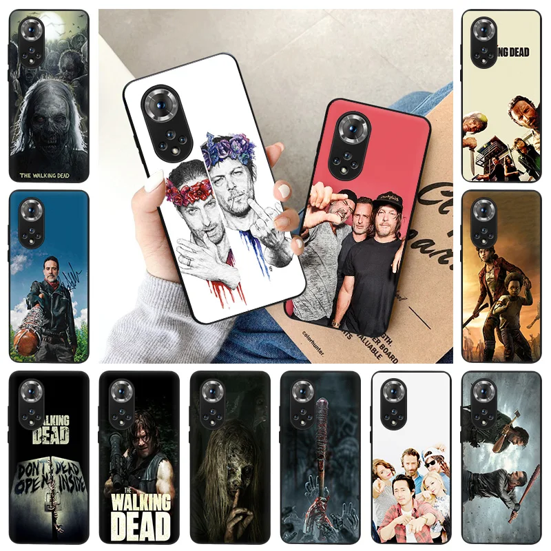 

The Walking Dead Soft TPU Silicone Black Phone Case for Huawei Honor 50 20 Pro 30 8X 9X Lite 8S 9S 9C 20e 20s 30i Play 9A Cover