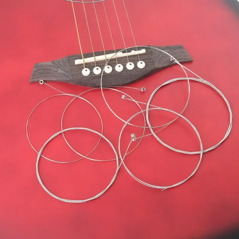 

6pcs/Set Universal Acoustic Guitar String Folk Guitar Hexagonal Steel Core Strings for Musical Instruments Guitar Accessory Part