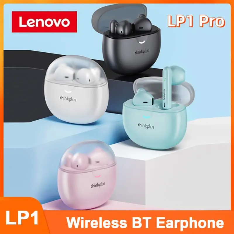 

Lenovo LP1 Pro Wireless Headphones Touch Control HIFI Stereo Bass Earphone Bluetooth-Compatible Earbuds with Mic