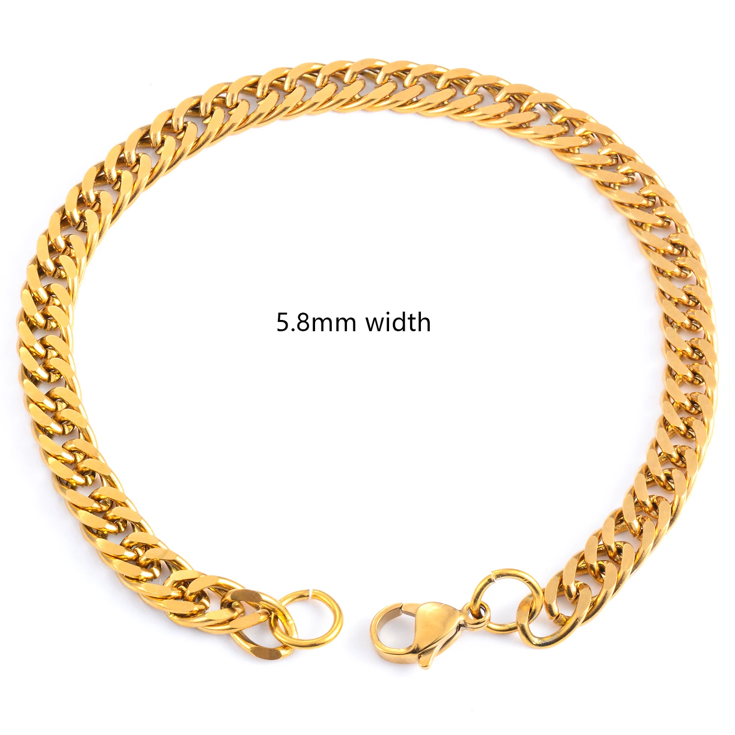 Мужской браслет из нержавеющей стали ширина 4 8/5 8/6 6/9 2 мм