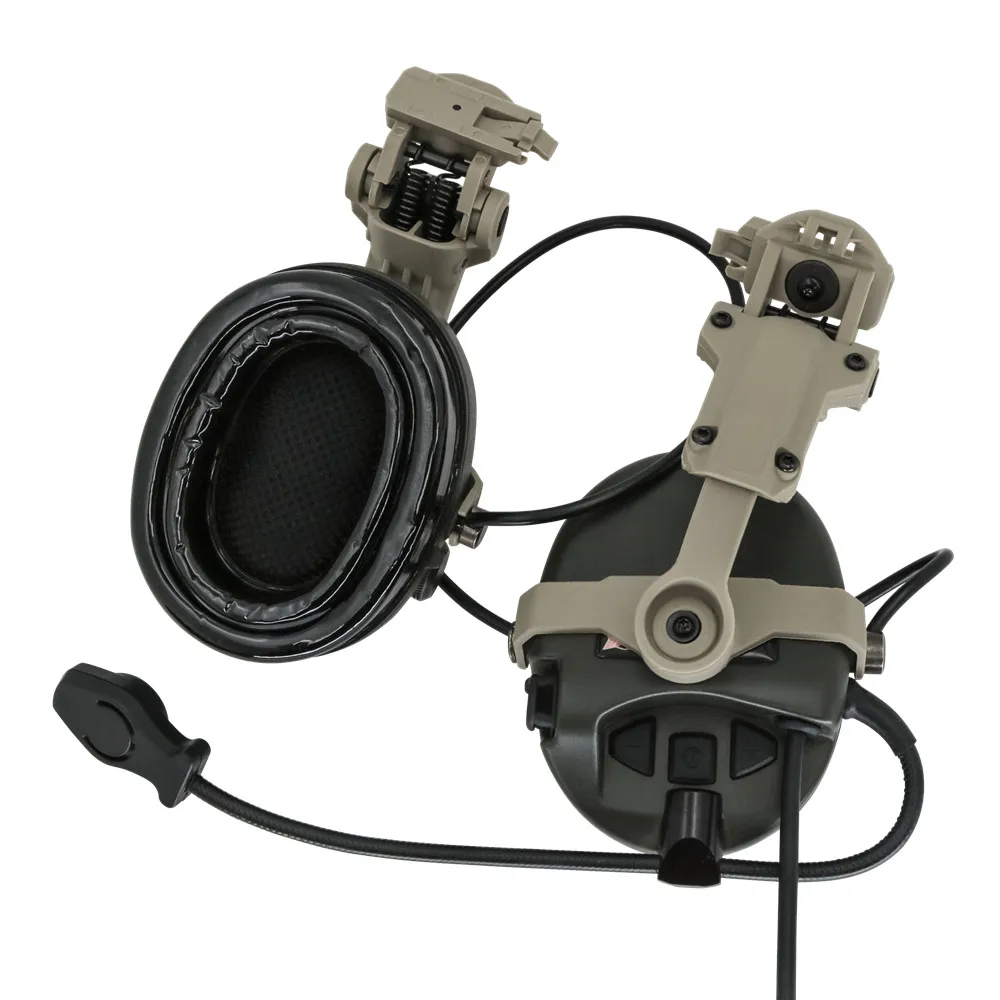 Tactical Helmet ARC Rail Adapter MSASORDINHeadset Anti-noise Hearing Protection Headset Hunting Airsoft Sport Shooting Earmuff