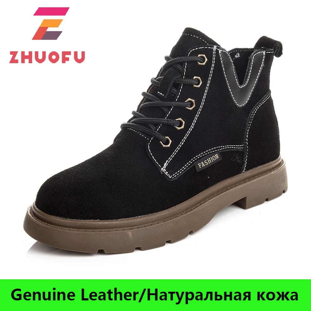 

Женские ботильоны из коровьей замши, на высоком каблуке