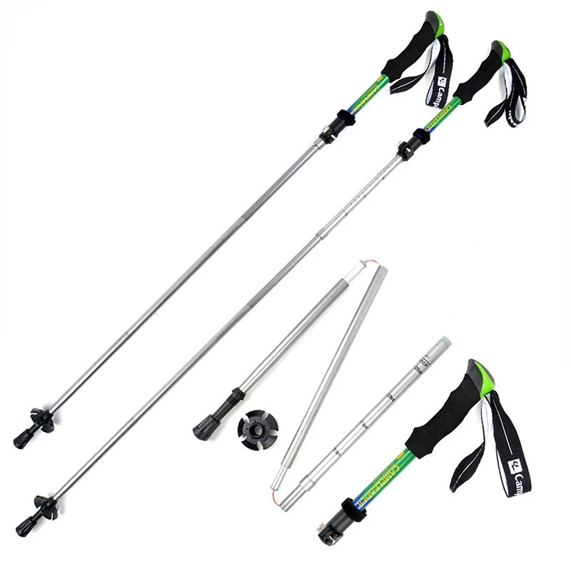 

36-125CM 1Pcs Lightweight Five Section Fold Walking Stick Ultra Light 7075 Sponge Handle Professional Lock Trekking Pole