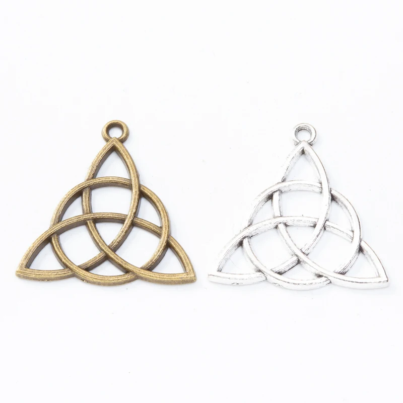 50 шт. 29*30 мм модный женский бутик античная бронза круглая полая треугольная