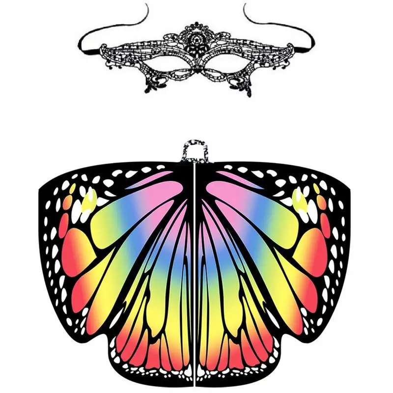 

Women Butterfly Wings Shawl Fancy Butterfly Wings Cape Butterfly Wings Shawl For Halloween Dress Up Costume Accessory