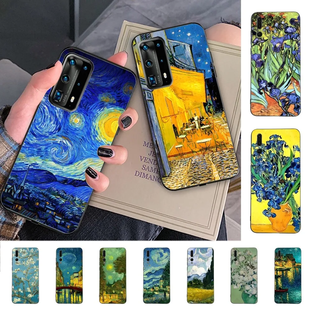 

Vannn-ffGogh-ss-Starry-aaSky-Art Phone Case For Huawei P 8 9 10 20 30 40 50 Pro Lite Psmart Honor 10 lite 70 Mate 20lite