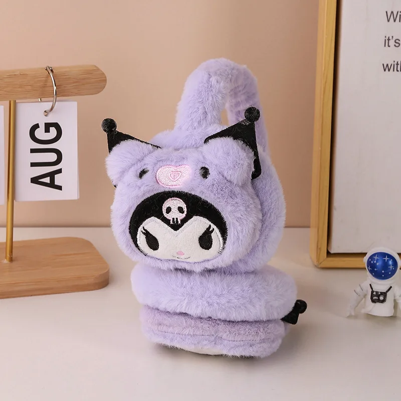 Модные плюшевые наушники Sanrio Kuromi милые с героями мультфильмов для мальчиков и