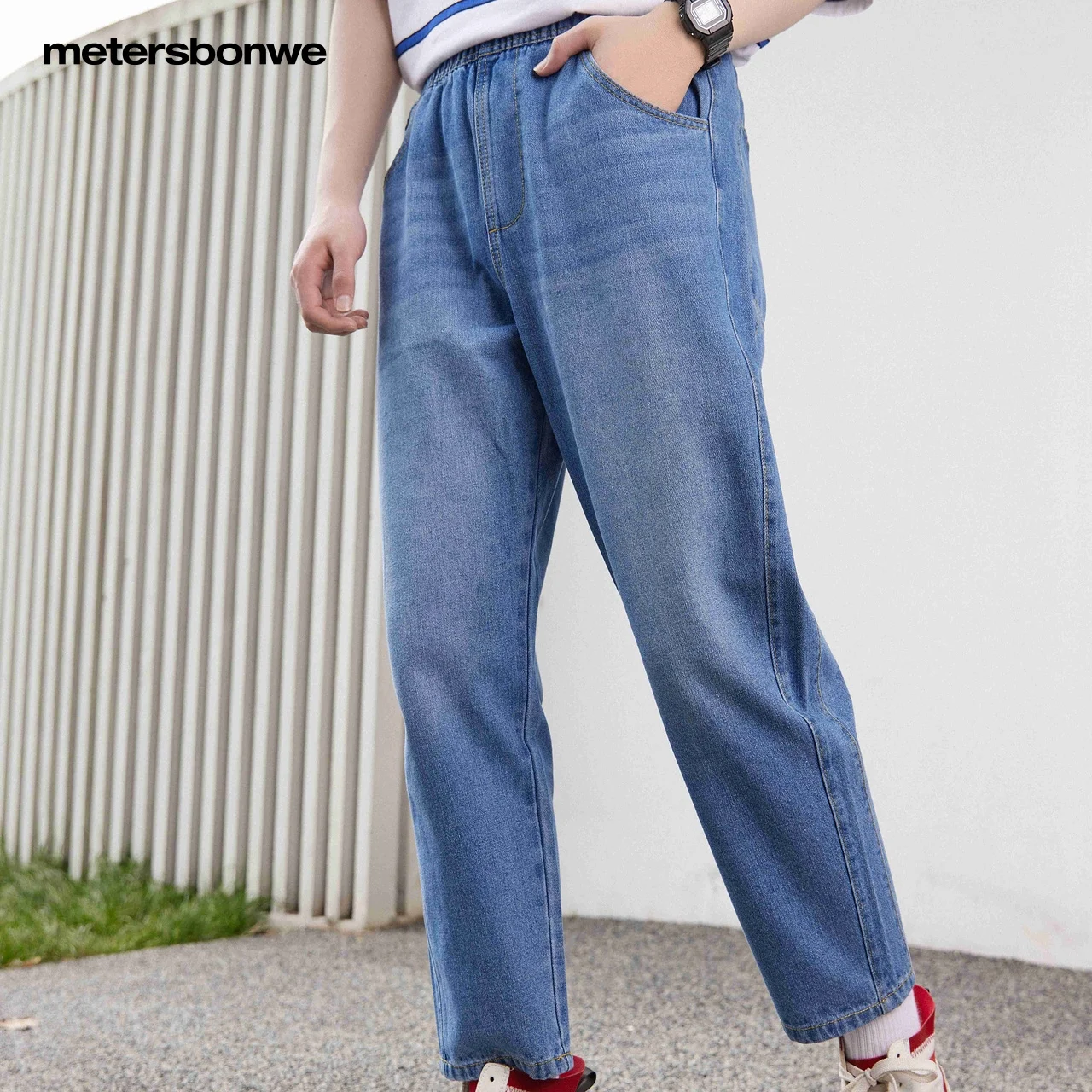 Metersbonwe Jeans Men Summer Running Pants New Male Fashion Trousers Long Pant Casual Denim Brand Bottoms 100 Cotton