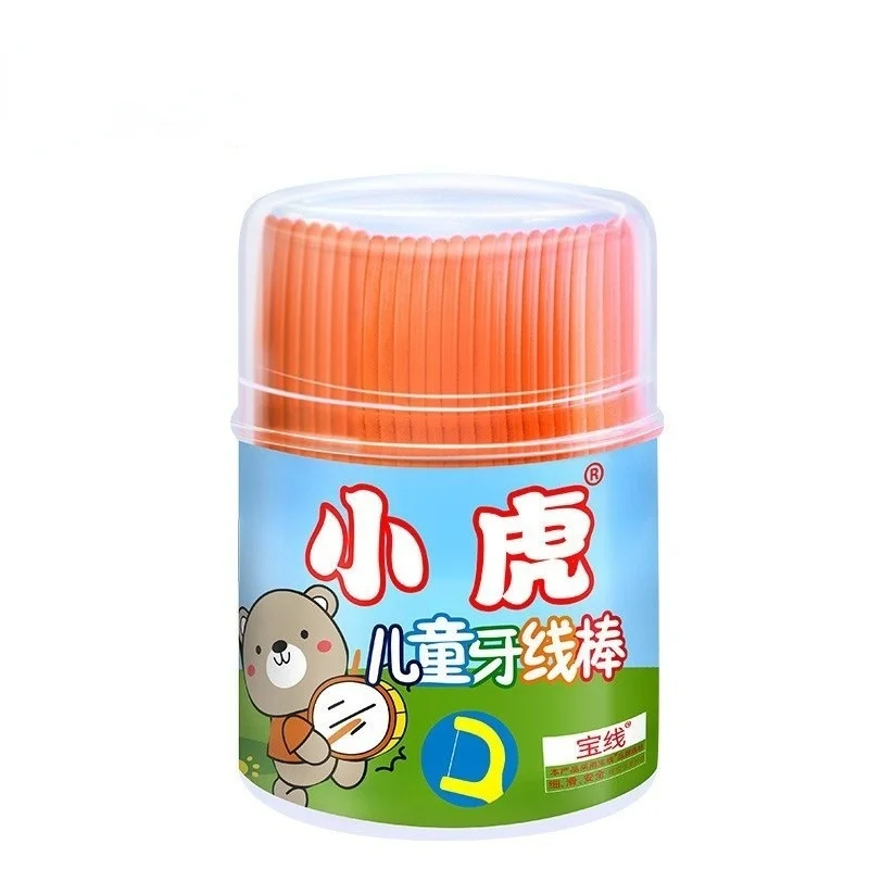 

50pcs/box High-thin Floss Stick Children's Cartoon Plastic Toothpicks Family Pack Flossing Details Cleaning Teeth