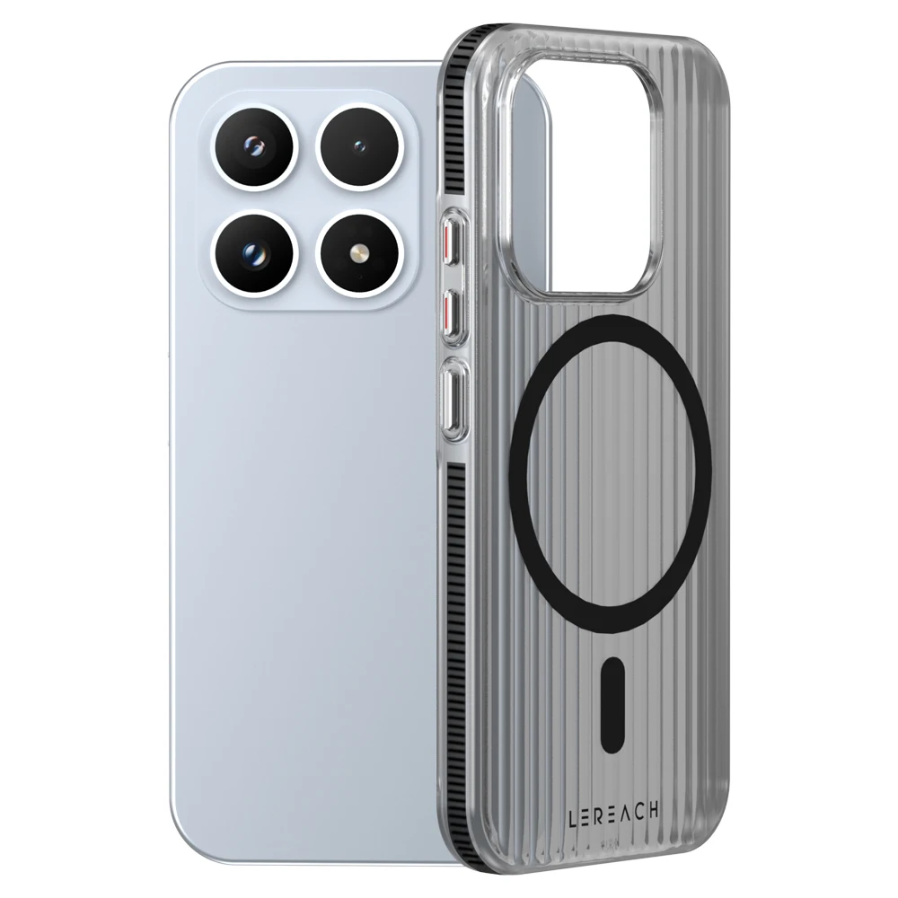 Фото Магнитный чехол LeReach для Xiaomi 17 5G TOC ICICLE с 3D-противоскользящими боковыми захватами, матовой отделкой на уровне микрон и защитой задней панели Magsafe №1