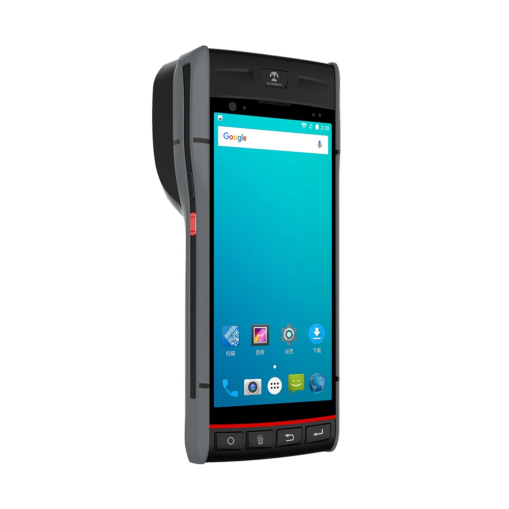 Фото Blovedream S60 Новейший прочный КПК Android 9,0 Компьютерный мобильный терминал Ручной мини-термопринтер №1