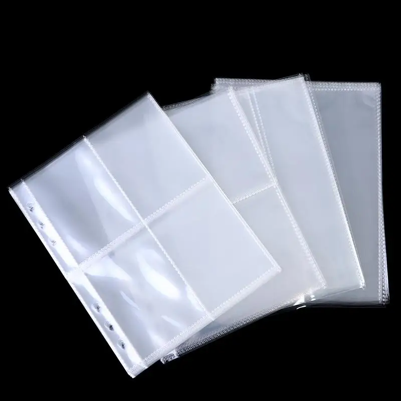 

10pcs Standard Clear Plastic Photo Album Transparent A5 Binder Refill Sleeves