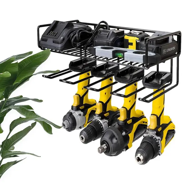 

Electric Drill Storage Rack Wall Mounted Electric Drill Organizer Rack Reusable Metal Tool Storage Organizer Holder Tool