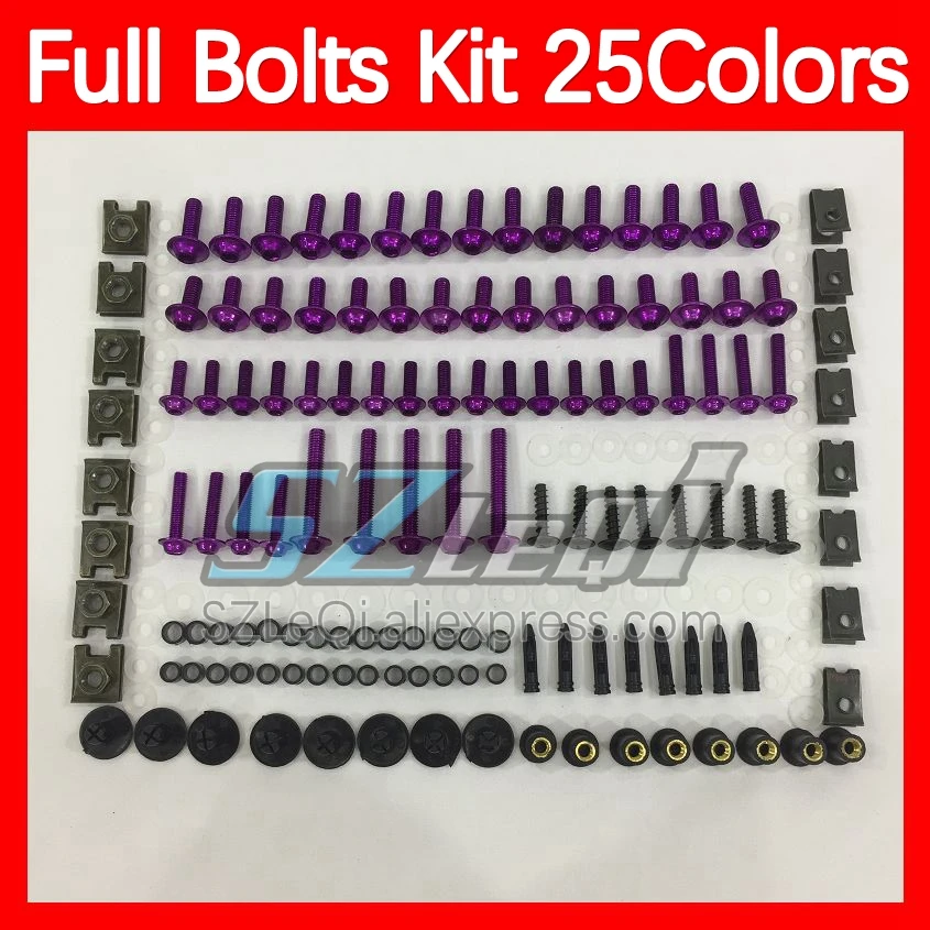 

Болты Обтекатели Полный комплект винтов для Aprilia RSV250 RS-250 RSV250RR RS 250 RS250 95 96 97 1995 1996 1997 болты с корпусом гайки 268 шт.