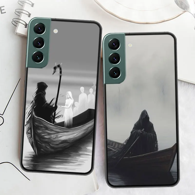 Телефон Hell Styx Ferryman для Samsung Galaxy S24 S22 Ultra S21 Plus S20 S23 FE Чехол S10 5G S10E S9 Силиконовый