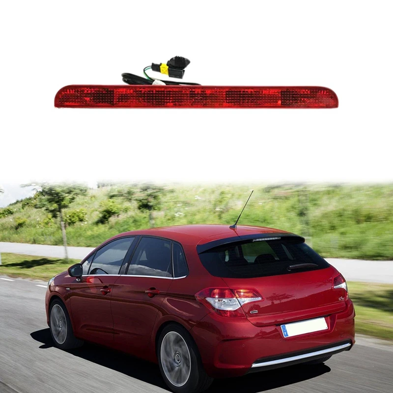

9677483680 Car LED High Mount Rear Third Brake Light Stop Signal Lamp For Citroen C4L 2012-2017