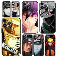 naruto anime kakashi sasuke uchiha phone case for iphone 13 12 11 pro max xr x se xs 7 8 plus iphone13 mini black matte cover