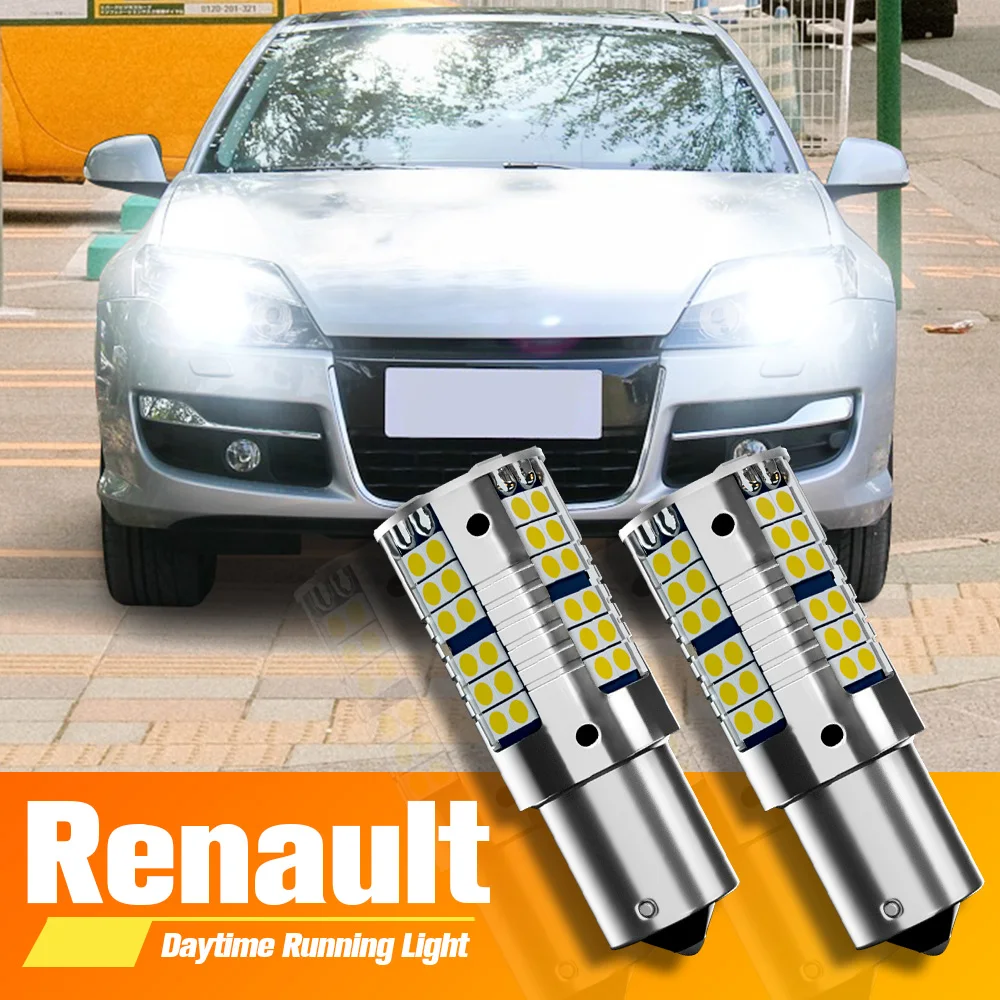 

2pcs LED Daytime Running Light Bulb Lamp DRL P21W BA15S 1156 Canbus For Renault Dokker Grand Scenic Megane CC Laguna 3 Coupe
