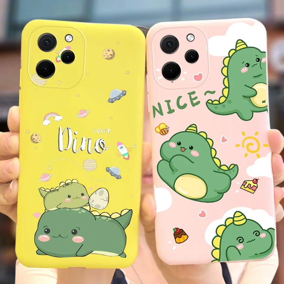 Чехол для Huawei Nova Y61 задняя крышка с рисунком динозавра мягкий силиконовый чехол