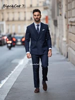 blackcat7 business suits for men two pieces groom wedding men business formal suit blazer sets