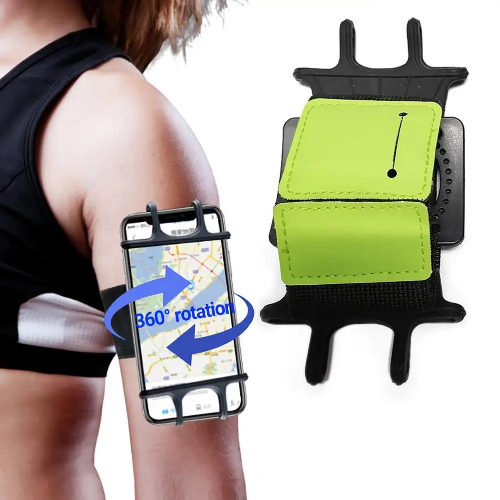 

Gym Exercise Armband Phone Wristband Rotatable Elastic Strap Phone Arm Strap Silicone Phone Holder Wristband bolsas deportivas