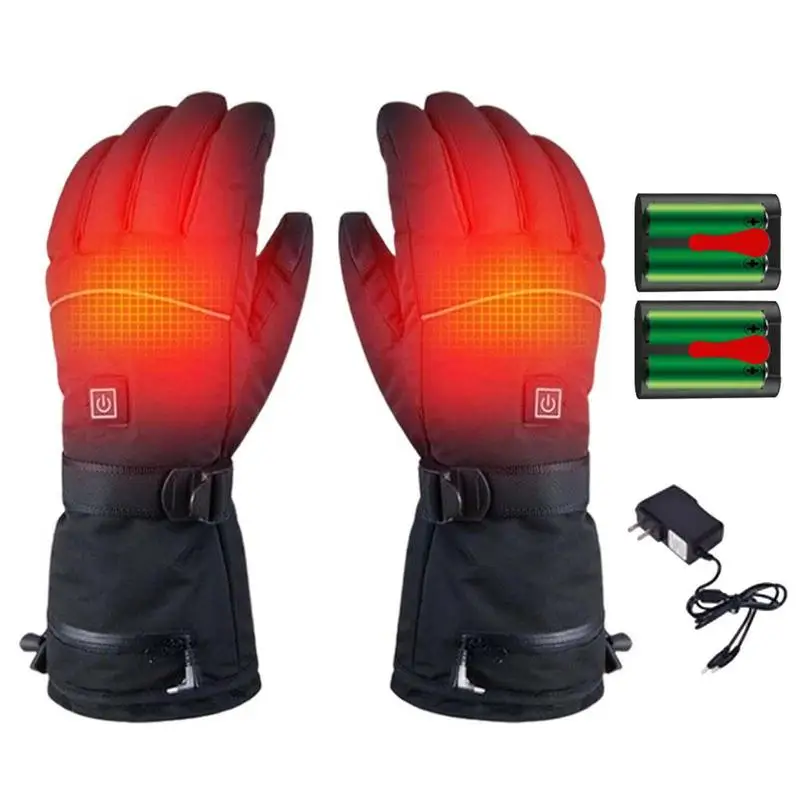 

7.4V Winter Gloves Heating Gloves 3000mAh Lithium Battery Windproof Heated Gloves For Mountaineering Cycling Warm Gloves