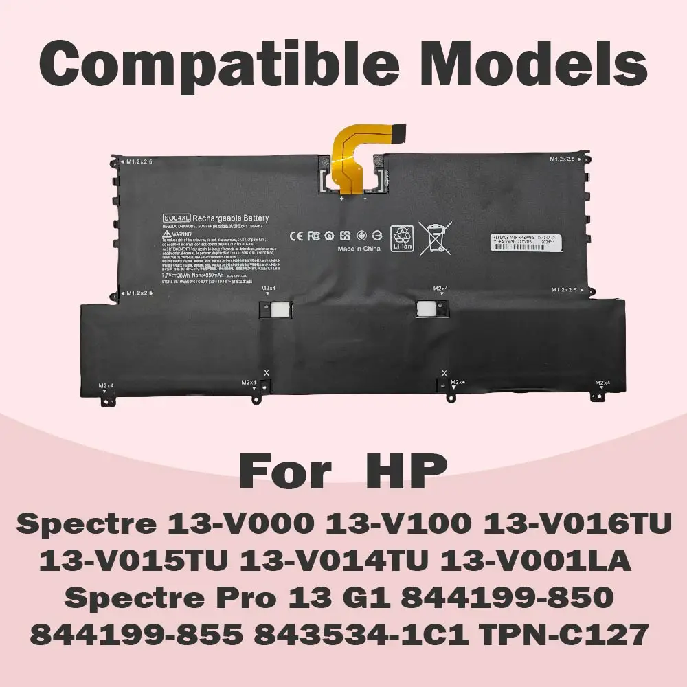 Фото Аккумулятор для ноутбука SO04XL для HP Spectre TPN-C127 13-V016TU V015TU V014TU V000 V030NG V020TU V123T 844199-855 HSTNN-IB7J №2