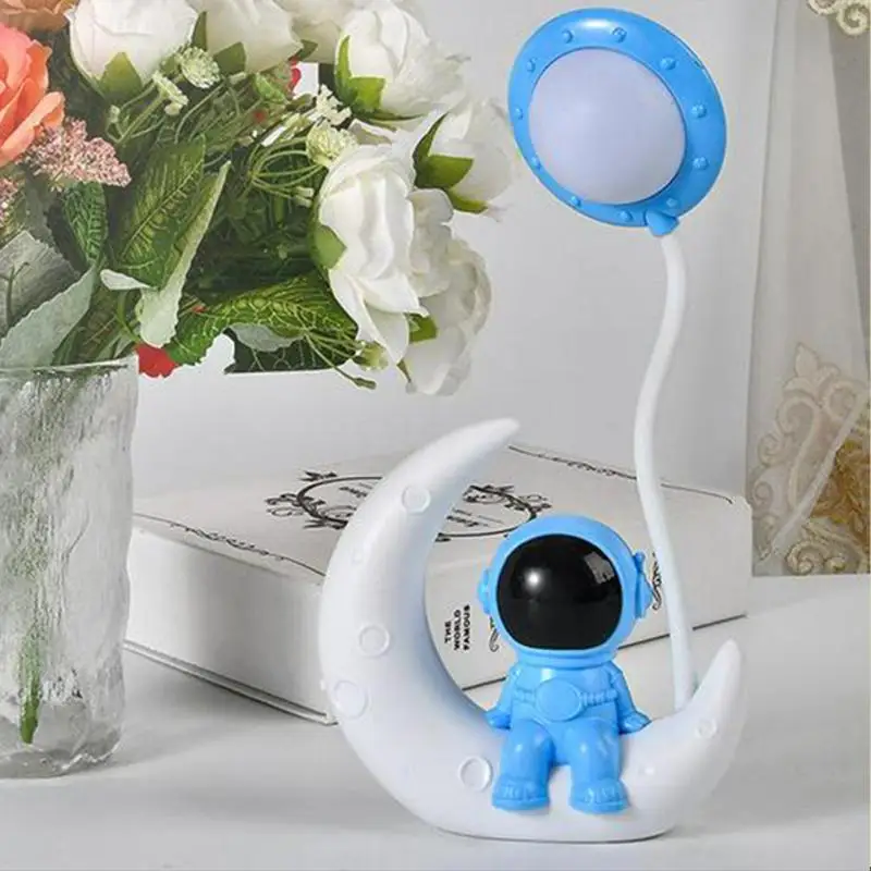 

Portable Bedside Decoration Nightlight Eye Protection Led Desk Light Dimmable Astronaut Student Dormitory Table Lamps Room Decor