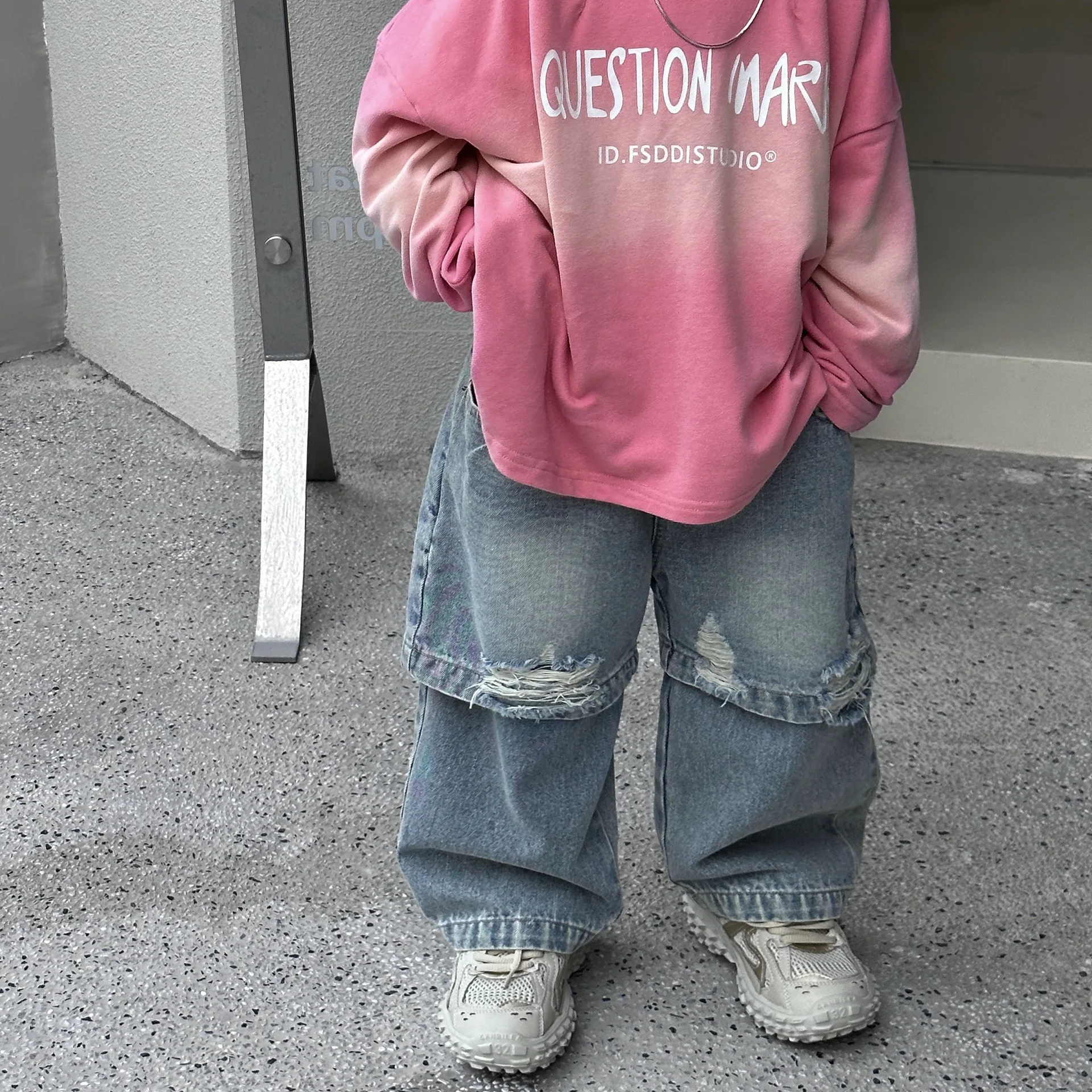 

2-8T Infant Ripped Jeans for Boys Toddler Kid Baby Boy Clothes Autumn Winter Loose Denim Pants Children Streetwear Trousers