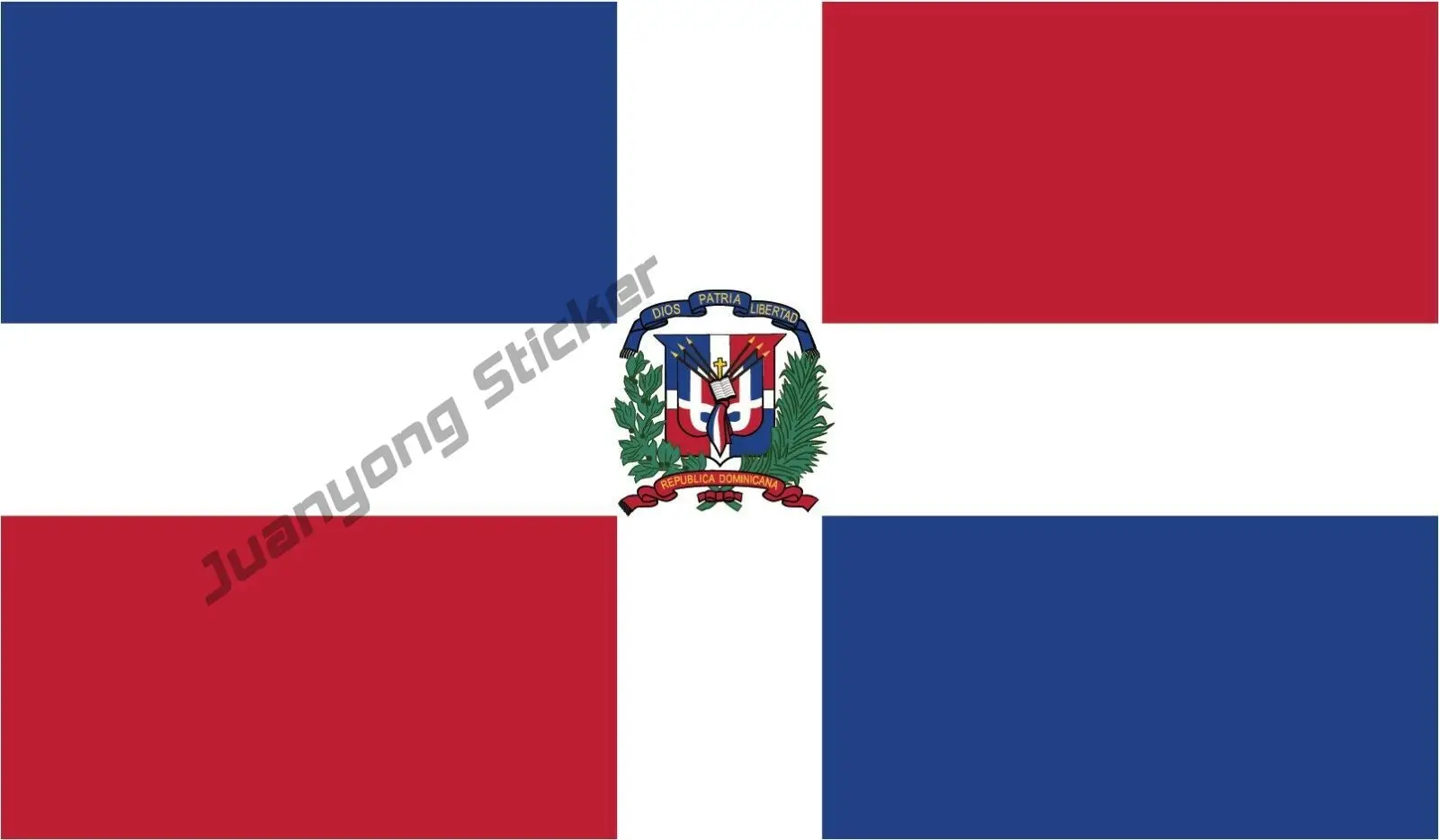 

Dominican Republic Flag Vinyl Decal Bumper Sticker Car Truck Van Window Stickers Styling Cover Scratches PVC Accessories Decor
