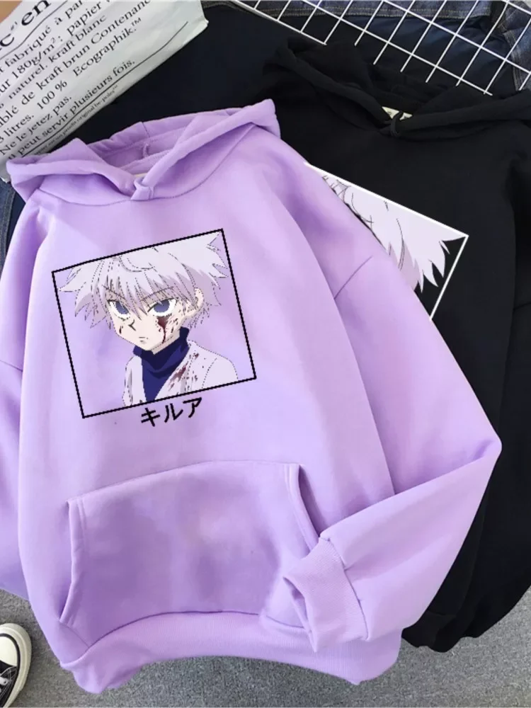 

Худи New2022 X Hunter Killua с японским аниме Женская толстовка с капюшоном Harajuku забавная мультяшная Повседневная Толстовка с длинным рукавом Hoo