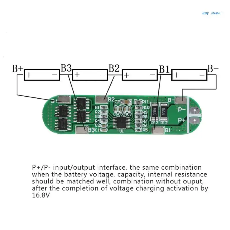 

4S 12A 16V 18650 Li-ion lithium Battery BMS PCM Charger for PROTECTION Board