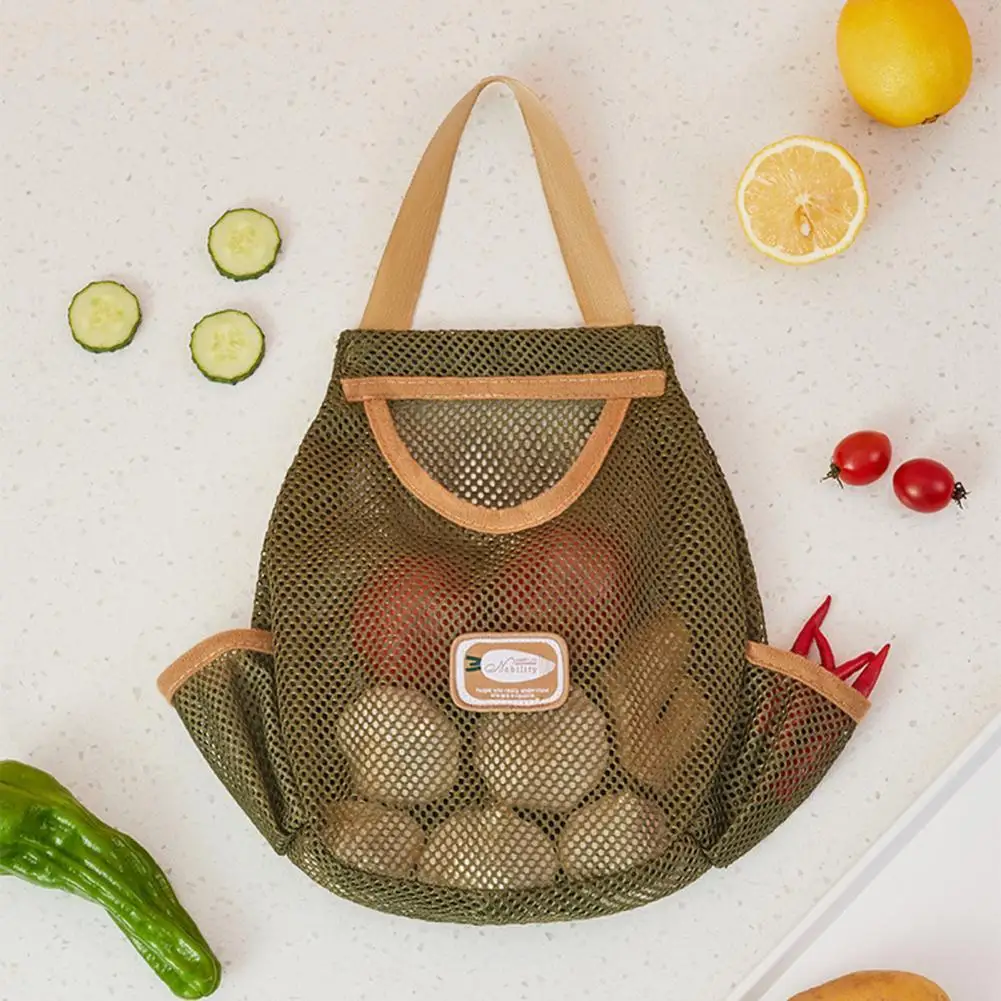 

Kitchen Fruit Vegetable Mesh Storage Bag Portable Shopping Bag Reusable Net Handbag Dropshipping
