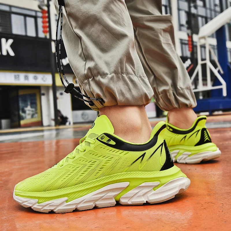 New Men Running Shoes Mesh Lace-up Outdoor Footwear Trainer Sneakers Casual Sport Shoes Size 39-46