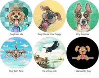 dog cartoon spare tire cover custom made to your exact tire size option for backup camera opening in menu