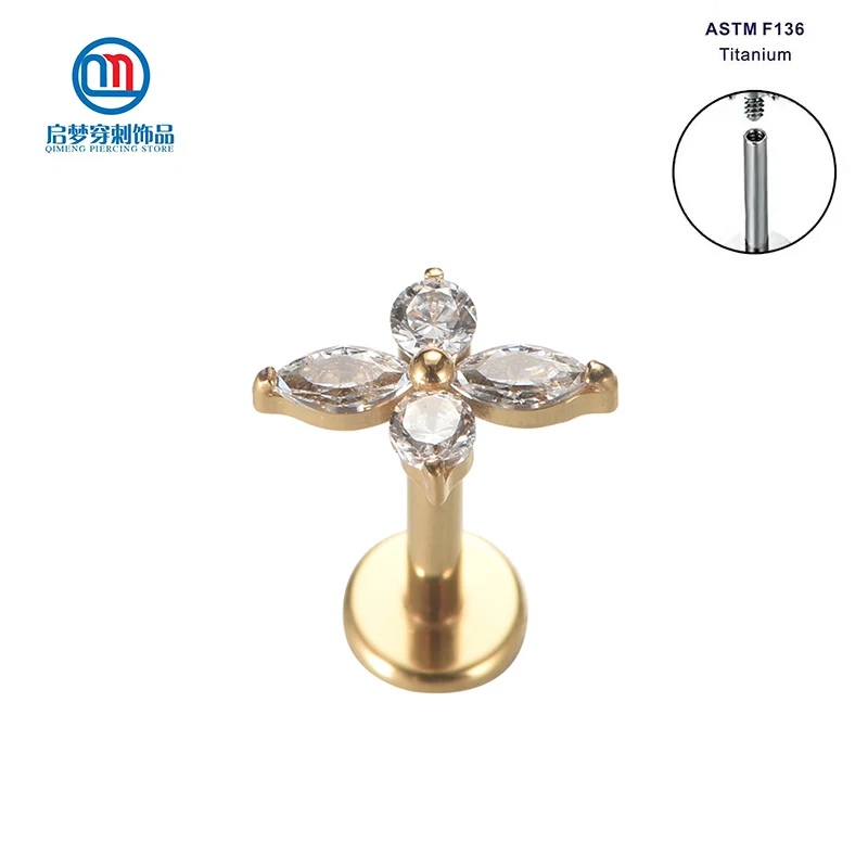 

Серьги-гвоздики из титана и золота, 16 г, ASTM F136