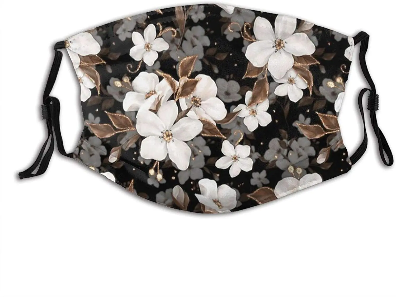 

Flower Face Mask Scarf, Adjustable Reusable Washable Banada With Two Filters, For Men Women Adult