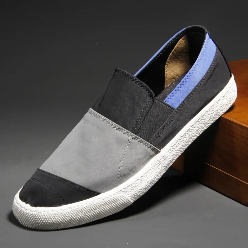 

2023 Spring Summer Shoes Men Loafers Breathable Cloth Mens Casual Shoes Brand Male Footwear Slip-on