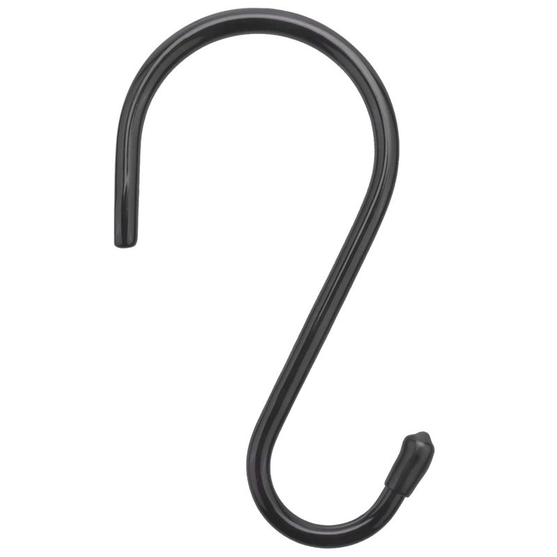 

12 Pack 6 Inch Large Heavy Duty S Hooks For Hanging, Non Slip Rubber Coated S Hooks,Steel Metal Hooks For Hanging